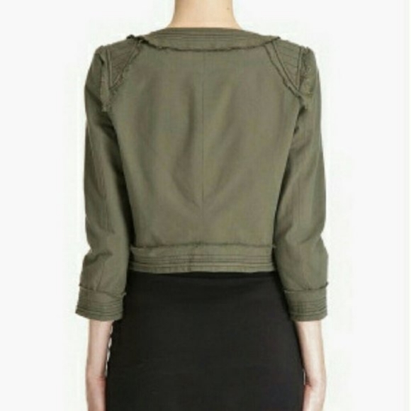 NWT, Elizabeth and James Olive Green Raw Edge Jacket - Picture 14 of 15